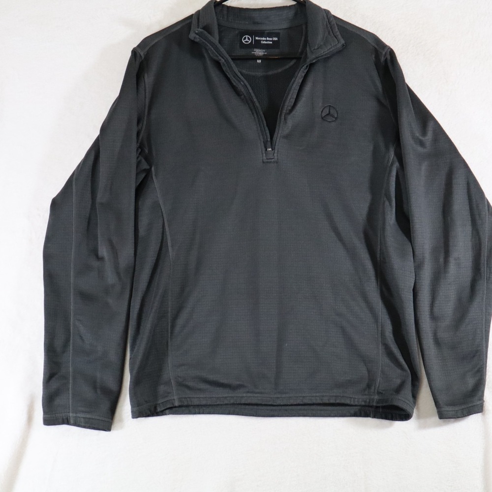 Mercedes‑Benz USA Collection Men's S Gray Quarter‑Zip Pullover Embroidered Logo